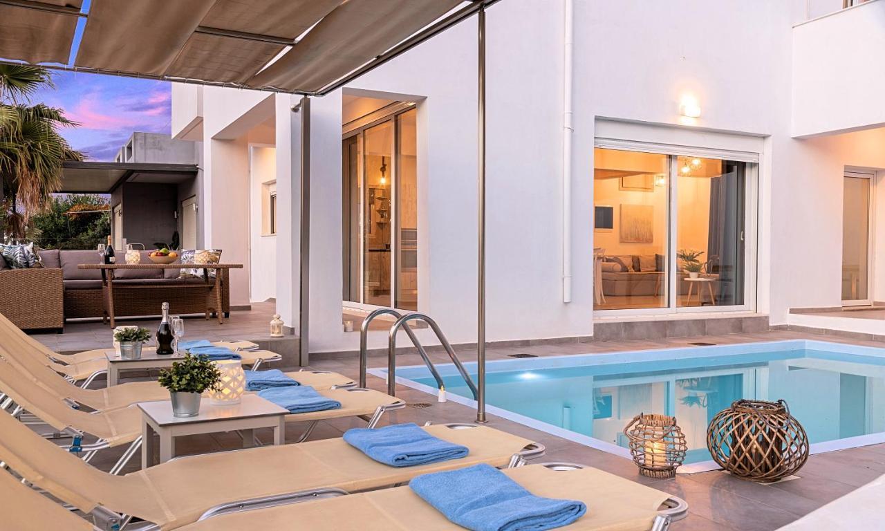 Cretan Sunset Villa Heated Pool Dhramia Exterior photo